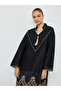 Black Organza Lace Insert Jalabiya - 2