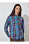 Blue Plaid Buttoned Shacket - 4