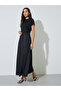 Black Pearl Detail A-Line Maxi Skirt - 3