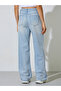 Blue Faded Wide Leg Jeans with Pocket - 4