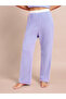 Purple Henley Neck Crop T-Shirt and Pyjama Set - 4