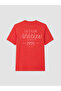 Lcw Vision Red Printed 100% Cotton Women's T-Shirt - 7