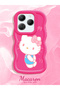 Infinix Hot 40 Compatible Case Camera Protector Red Silicone Couple Phone Case Kitty Pattern - 2
