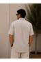 Men's 100% Linen Shirt Oversize Comfortable Fit Short Sleeve Summer Breathable Lightweight Shirt - 3