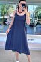 Strappy Polka Dot Viscose Dress 6Y347