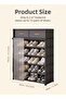 SOTEN 7-Tier Entryway Shoe Rack Shoe Cabinet with Drawers, Vertical Shoe Storage Organizer with Dustproof Curtain, Multi-Layer Freestanding Shoe Cabinet for Entryway, Hallway, Apartment & Small Spaces - 5