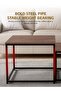 Nesting Square Coffee Table Set of 2 60cm and 50cm Walnut Design Coffee Table Modern Minimalist Side Tables for Small Spaces Living Room - 5