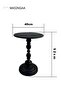2pcs Coffee Table, Sofa Side Table, Nordic Corner Small Table, Tea End table for Living Room, Outdoor, Bedroom, Black,40x40x52cm - 2