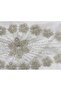 شريط دانتيل مطرز بالخرز على قماش التول بنمط الزهور (1 متر) - 4
