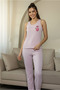 Women's P. Panther Pants and Strappy Lycra Camisole Bamboo Viscose Pajama Set - 2
