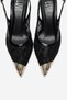 Clem Black Lace Detailed Gold Toe Women's Heeled Shoes - 2