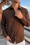 Jora Premium 100% Cotton Linen Regular Fit Brown Men's Shirt - 4