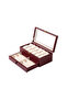 Leather Organizer Box with Drawers and Glass Lid, with 12 Watch Compartments and 6 Glasses Compartments |   Premium Watch and Glasses Storage Box - 3