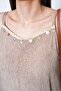 Women's Beige Shell and Sequin Detailed Linen Maxi Dress Pc2611 - 2