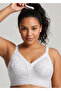 # Bra Flexible Comfortable Quality Stylish Seamless Modern Elegant Shaping White Mid-Rise Gathering Bra