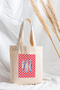 Fish Love Printed Linen Cloth Bag Pytkbc1008 - 6
