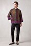 Mosaic Patterned Genuine Leather Embellished Jacket - 2