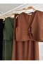 Vest Front Tie Long Skirt Set 10192 - 6