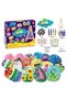 DIY Pebble Painting Kit for Kids, Rock Painting Art Set with 10 Natural Stones, Acrylic Paint Markers, Glitter Glue, Gems, Googly Eyes, Transfer Stickers & Wooden Easel, Creative Craft Gift 3+
