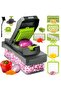 RüK 10-in-1 Vegetable Chopper – 6 Blade Veggie Chopper with Container, Food Dicer, Onion Cutter, Cheese Grater, Mandoline Slicer, Kitchen Gadgets & Home Essentials (Gray)