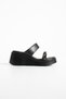 Women's Premium Platform Wedge Heeled Buckle Trendy Slippers - 8