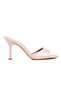 Zri̇n-716 Pink Patent Leather Pointed Toe Heeled Slippers 9 cm - 3