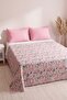 Pink Country Garden Patterned Double Printed Pique & Bedspread 200X230 cm - 4