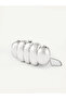 Silver Shk324 Spiral Formed, Metallic Look, Evening Dress, Clutch, Hand and Shoulder Bag - 3