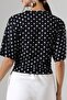Women's Micro Digital Polka Dot Blouse - 8