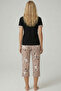 Black Patterned Knitted Capri Set 24102126 - 3