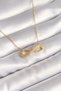 316L Steel Gold Color Chain Zircon Stone Infinity Model Women's Necklace