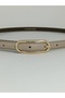 Elegantly Designed 1.5cm Thin Gold Buckle Curved Body Belt for Women, Compatible with Pants, Jackets, Dresses, and Shirts.