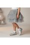 Girl's Ballerina Shoes Silver Sequin Glitter Evening Dress