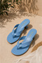Flip Flop Heeled Slippers Baby Blue - 3