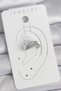 Brass Silver Color Zircon Stone 3 Row Women's Cartilage Earrings - 2