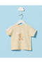 Infant Girls Beige Printed T-Shirt