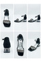 Black Stone Detailed Square Style Block Heel Girls' Evening Dress Shoes - 2