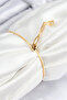 Brass Zircon Stone Circle Model Gold Color Elevator Women's Bracelet - 2