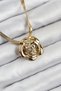 316L Steel Rose Figured Italian Chain Model Gold Color Women's Necklace