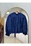 Aylinay Gathered Waist Tunneled Shirt-Bn4174 Navy Blue