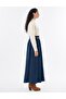 Belt Detailed Denim Skirt Indigo - 5