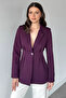 Mürdüm Gülseli Women's Lined Pleated Blazer Jacket