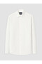 Özmarka New Season Beige Regular Fit Striped Linen Blend Men's Shirt - 5