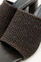 Heels 2641 - Textured Wide Band Brown Straw Women's Heels - 2