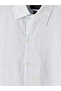 Ozmarka New Season Blue Regular Fit Striped 100% Linen Men's Shirt - 5