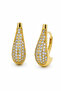 Yellow Color Stone Detailed Drop Model Women's Bijouterie Earrings