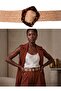 Geometric Buckle Straw Women's Belt