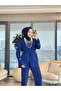 6691 Glittery Spanish Sleeve Suit Navy Blue - 2