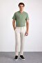 Beige Slim Casual Pants