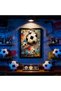 20x30 cm Black Floating Frame Wall Art | Graffiti Soccer Ball Art | Colorful Abstract Football Poster | Sports Wall Decor | Ready to Hang - 6